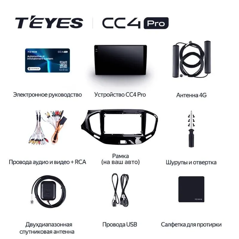 Штатная магнитола Teyes CC4 Pro 8/128 Ford Mustang VI S550 (2014-2023) F1