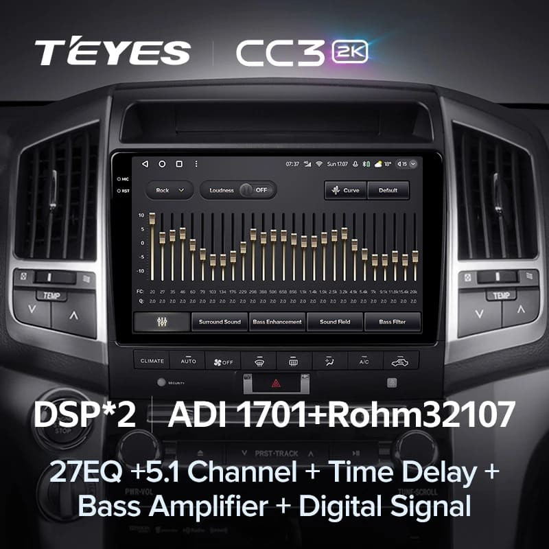 Штатная магнитола Teyes CC3 2K 360 6/128 Toyota Land Cruiser 11 200 (2007-2015) F3 Тип-B