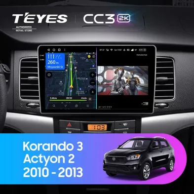 Штатная магнитола Teyes CC3 2K 6/128 SsangYong Korando 3 (2010-2013)