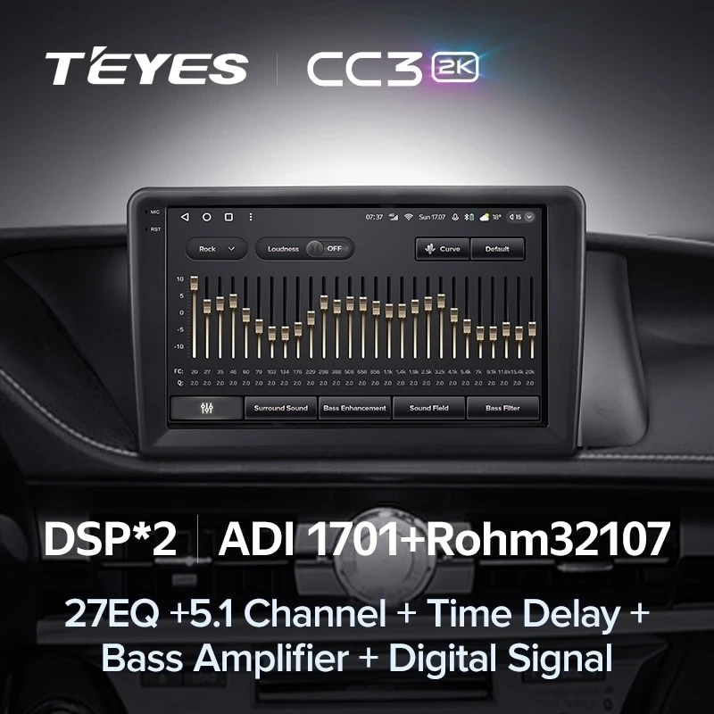 Штатная магнитола Teyes CC3 2K 360 6/128 Lexus ES ES200 ES250 ES300h ES350 XV60 VI (2012-2018) Тип-B