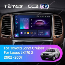 Штатная магнитола Teyes CC3 2K 4/32 Toyota Land Cruiser LC 100 (2002-2007) Тип-B