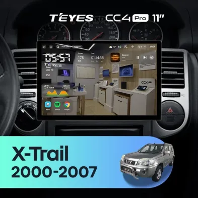 Штатная магнитола Teyes CC4 Pro 8/128 Nissan X-Trail T30 (2000-2007) F1 (11")