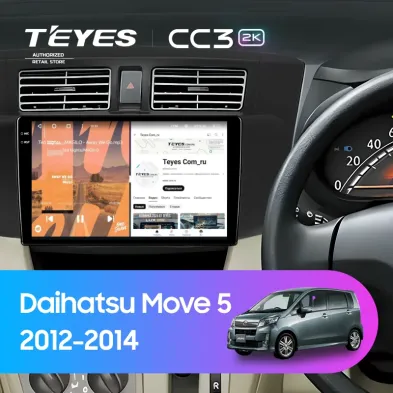 Штатная магнитола Teyes CC3 2K 4/32 Daihatsu Move 5 (2012-2014)