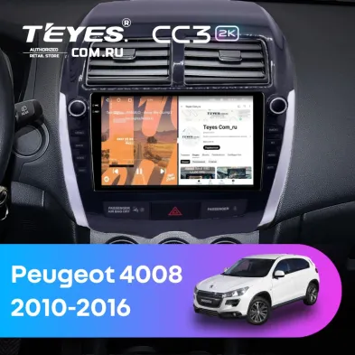 Штатная магнитола Teyes CC3 2K 360 6/128 Peugeot 4008 (2010-2016) Тип-B (9")