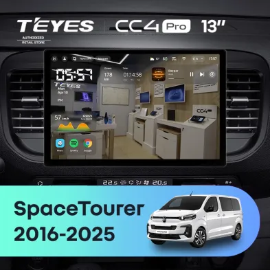 Штатная магнитола Teyes CC4 Pro 8/128 Citroen SpaceTourer (2016-2025) (13")