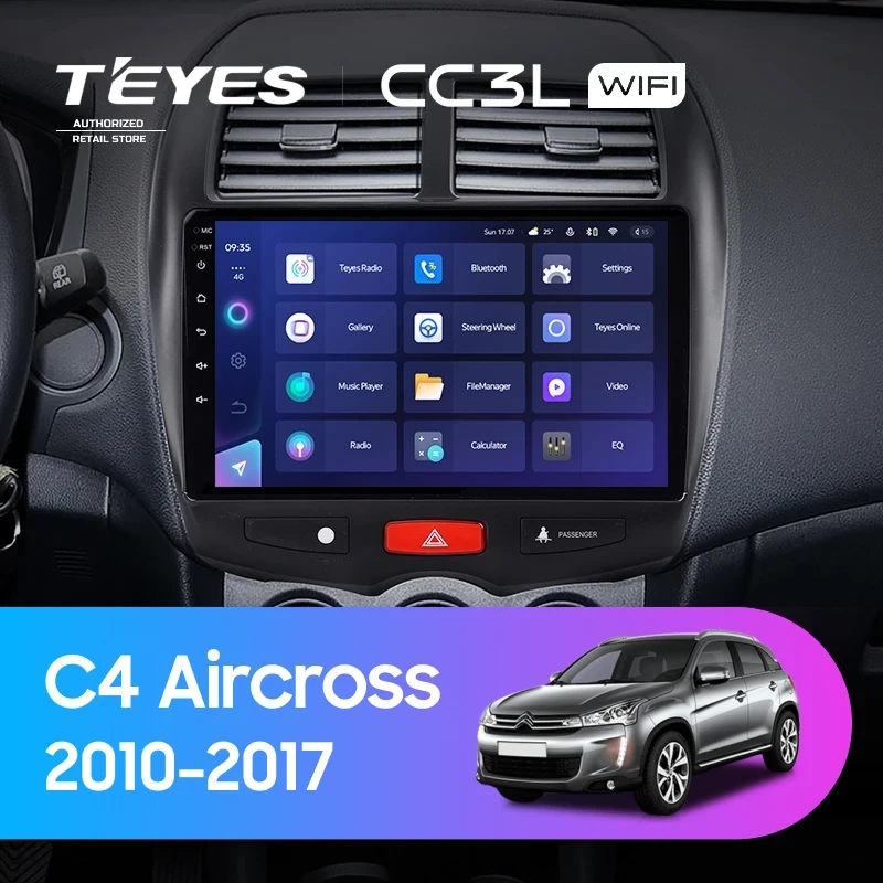 Штатная магнитола Teyes CC3L WiFi 2/32 Citroen C4 Aircross (2010-2017) Тип-A