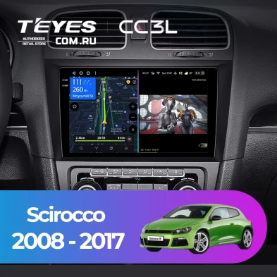 Штатная магнитола Teyes CC3L 4/32 Volkswagen Scirocco (2008-2017)