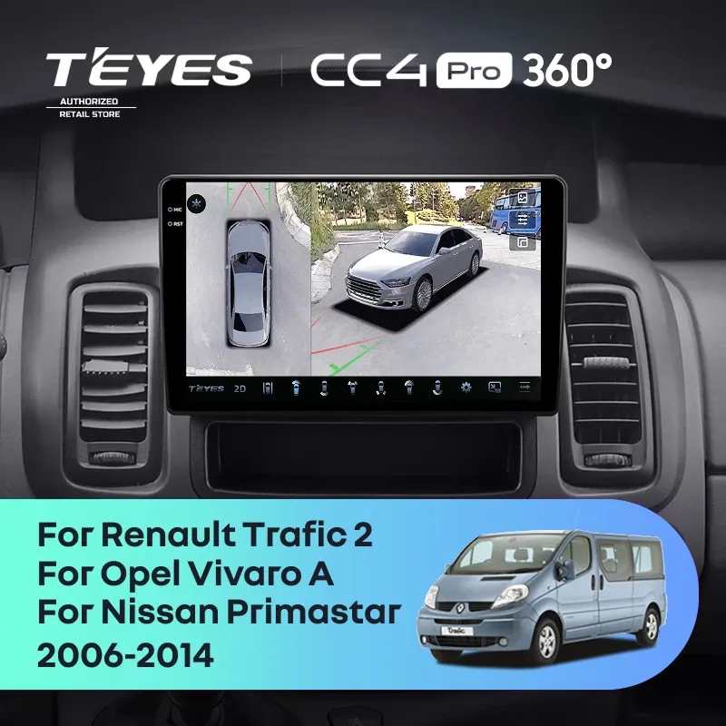 Штатная магнитола Teyes CC4 Pro 360 8/128 Opel Vivaro A (2006-2014) Тип-B