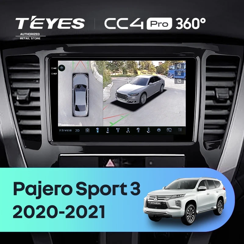 Штатная магнитола Teyes CC4 Pro 360 12/256 Mitsubishi Pajero Sport 3 (2020-2021)
