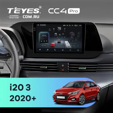 Штатная магнитола Teyes CC4 Pro 12/256 Hyundai i20 3 (2020-)