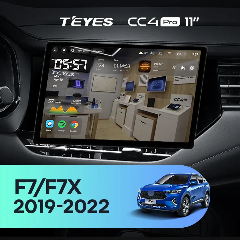 Штатная магнитола Teyes CC4 Pro 8/128 Haval F7 F7X (2019-2022) (11")
