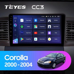 Штатная магнитола Teyes CC3 6/128 Toyota Corolla E130 E120 (2000-2004)