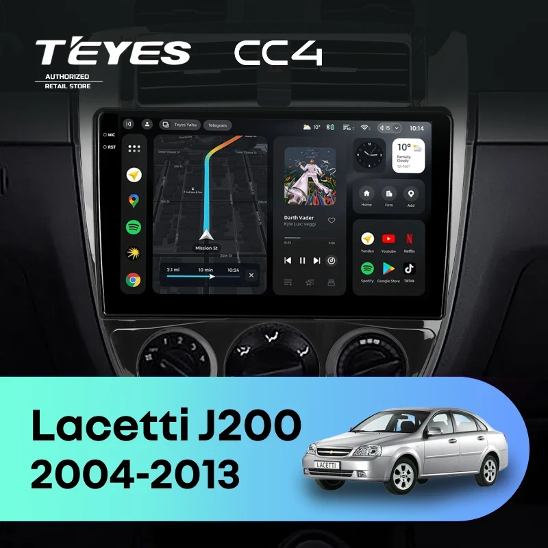Штатная магнитола Teyes CC4 8/128 Chevrolet Lacetti J200 (2004-2013) F3
