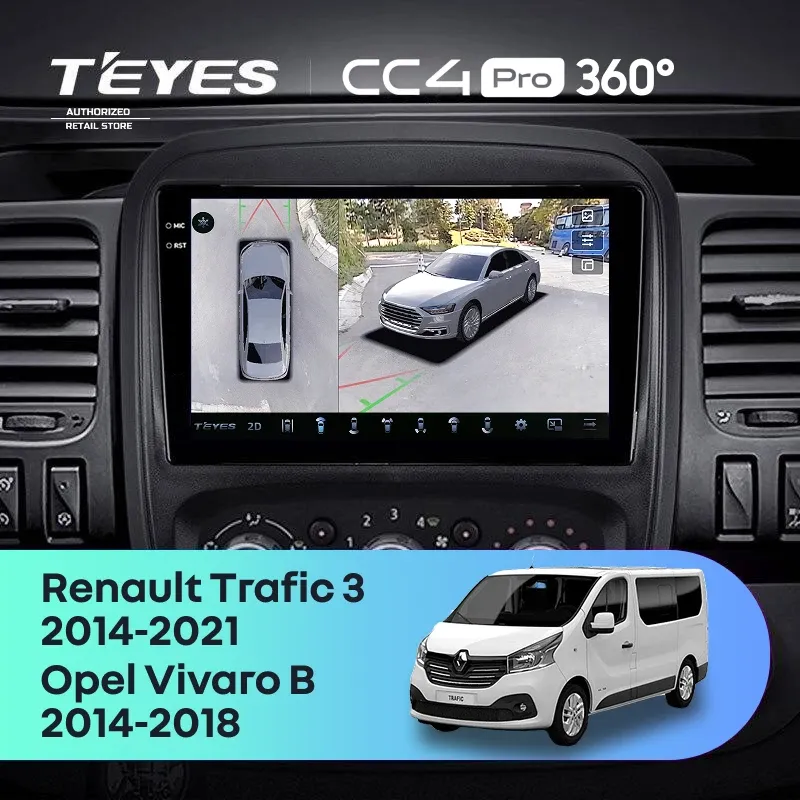 Штатная магнитола Teyes CC4 Pro 360 8/128 Opel Vivaro B (2014-2018)