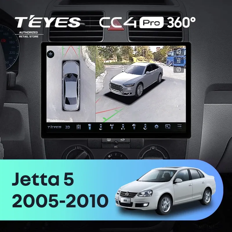 Штатная магнитола Teyes CC4 Pro 360 8/128 Volkswagen Jetta 5 (2005-2010) (11")