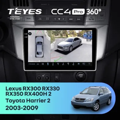 Штатная магнитола Teyes CC4 Pro 360 8/128 Toyota Harrier (2003-2009) F1