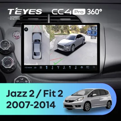 Штатная магнитола Teyes CC4 Pro 360 12/256 Honda Jazz 2 (2007-2014) (11")