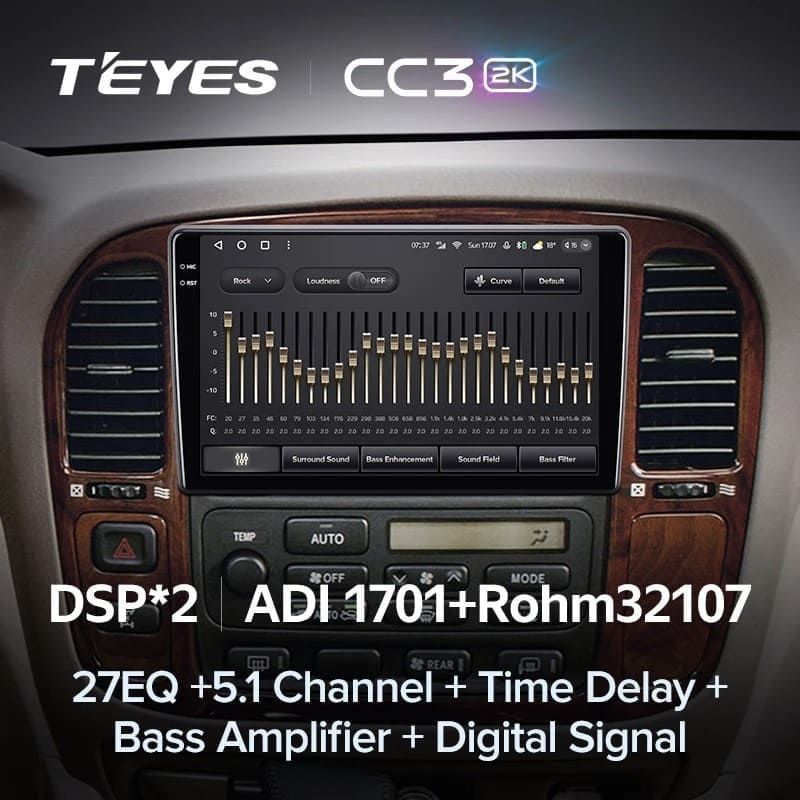 Штатная магнитола Teyes CC3 2K 4/64 Lexus LX470 (1998-2003) F1