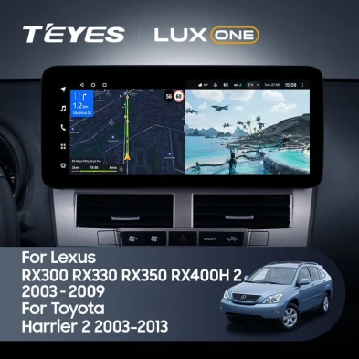 Штатная магнитола Teyes LUX ONE 360 6/128 Lexus RX300 RX330 RX350 RX400H (2003-2009) Тип-A