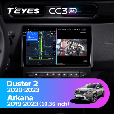 Штатная магнитола Teyes CC3 2K 4/64 Renault Arkana (2019-2023) F2