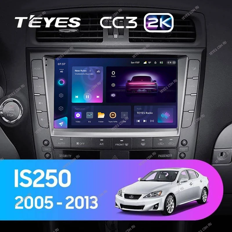 Штатная магнитола Teyes CC3 2K 6/128 Lexus IS250 XE20 (2005-2013) (Hm) Тип-A