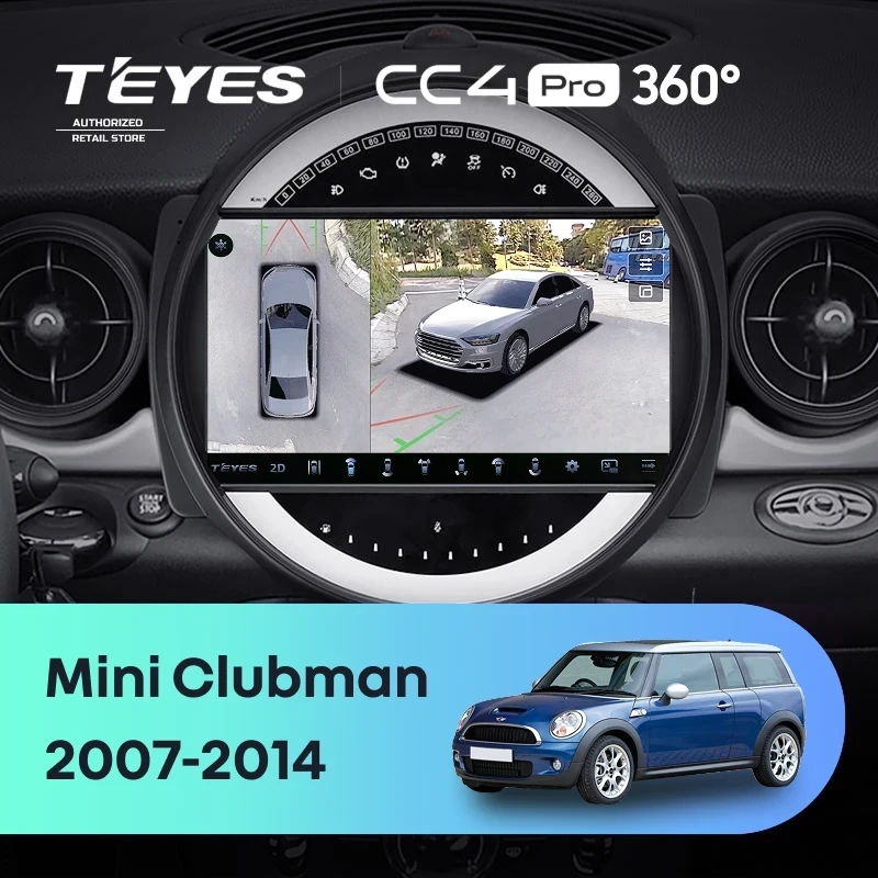 Штатная магнитола Teyes CC4 Pro 360 8/128 Mini Clubman 1 R55 (2007-2014) F1