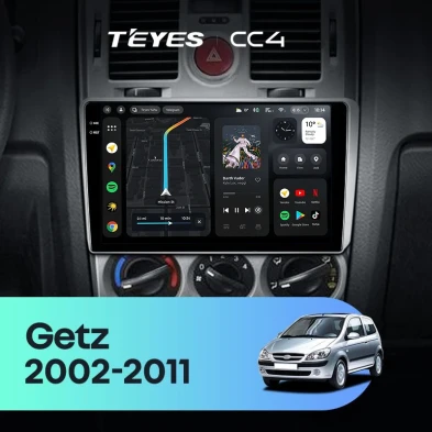 Штатная магнитола Teyes CC4 6/64 Hyundai Getz (2002-2011) Правый руль