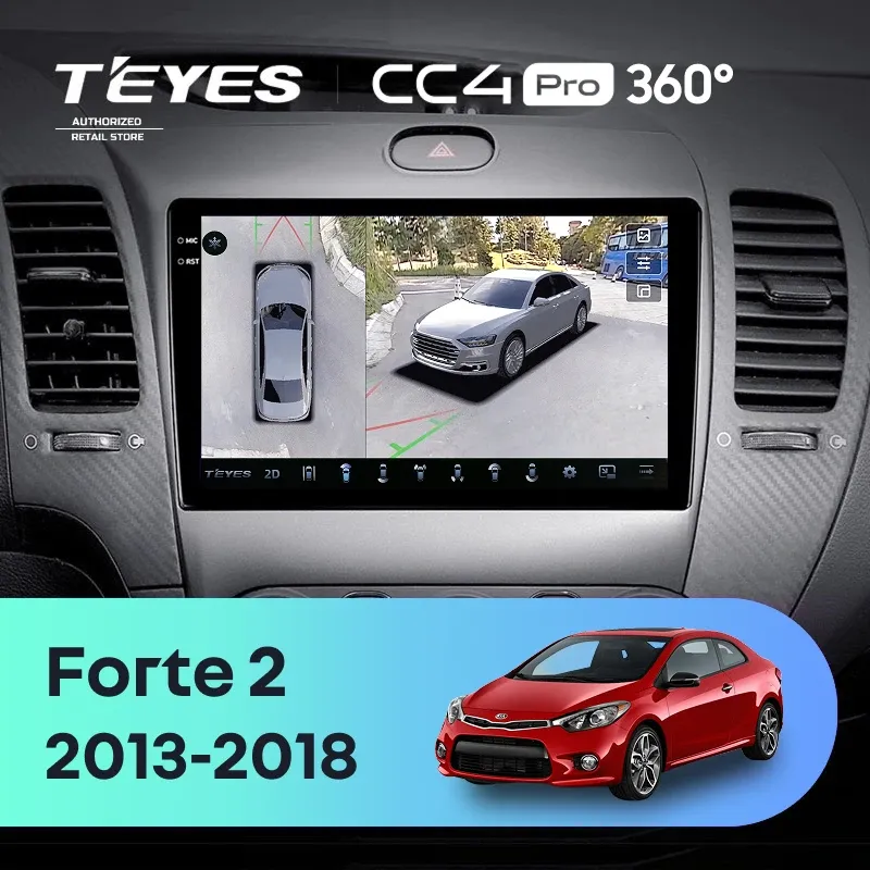 Штатная магнитола Teyes CC4 Pro 360 8/128 Kia Forte 2 (2013-2018) F1 Тип-C