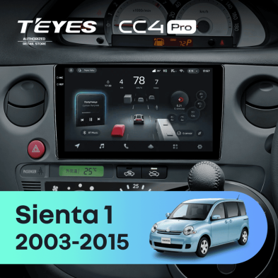 Штатная магнитола Teyes CC4 Pro 12/256 Toyota Sienta 1 (2003-2015)