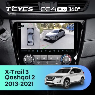 Штатная магнитола Teyes CC4 Pro 360 8/128 Nissan X-Trail 3 T32 (2013-2021) F2 климат контроль Тип-AB