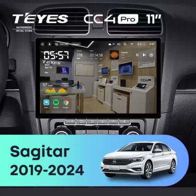 Штатная магнитола Teyes CC4 Pro 12/256 Volkswagen Sagitar (2019-2024) (11")