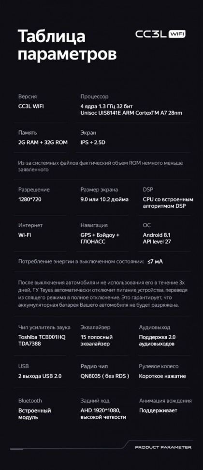 Штатная магнитола Teyes CC3L WiFi 2/32 UAZ Patriot 3 (2016-2021) F1