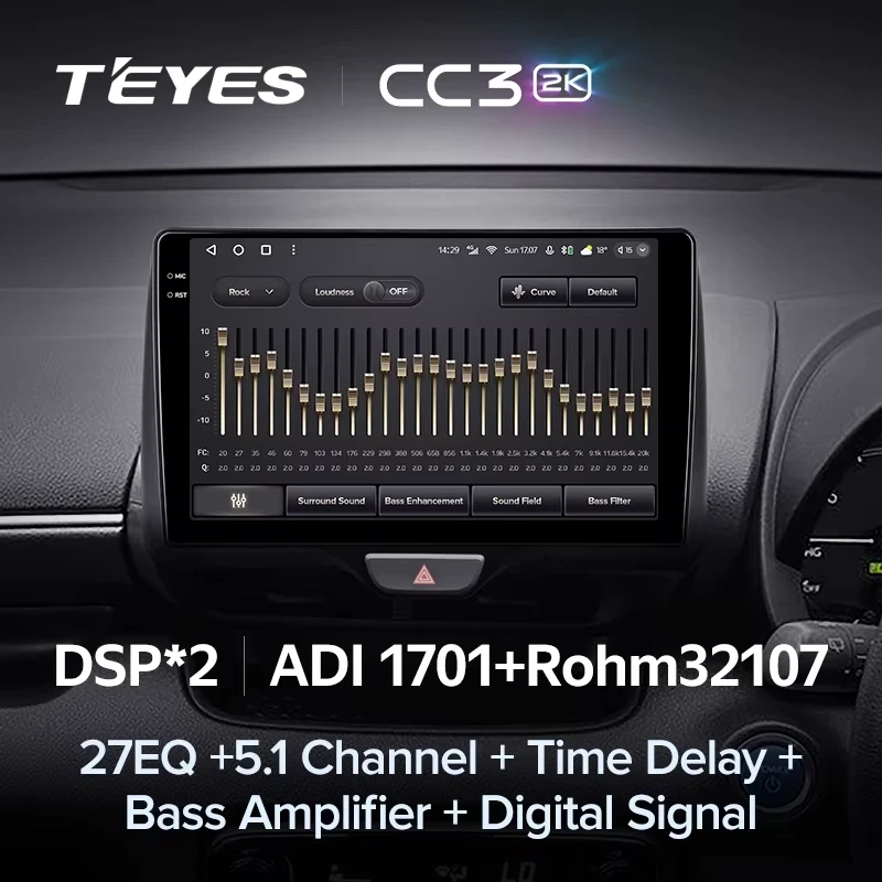 Штатная магнитола Teyes CC3 2K 6/128 Toyota Vios (2020-2023) Правый руль