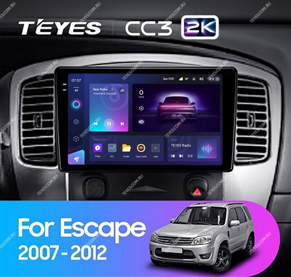 Штатная магнитола Teyes CC3 2K 6/128 Ford Escape (2007-2012) F1