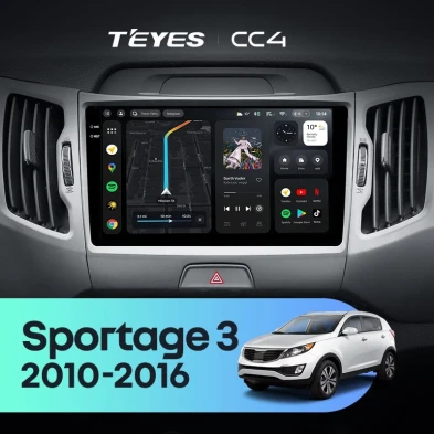 Штатная магнитола Teyes CC4 6/64 Kia Sportage 3 SL (2010-2016) Тип-A
