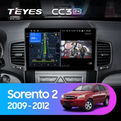Штатная магнитола Teyes CC3 2K 360 6/128 Kia Sorento 2 XM (2009-2012) Тип-A