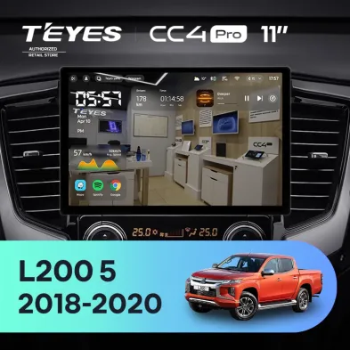 Штатная магнитола Teyes CC4 Pro 8/128 Mitsubishi L200 5 (2018-2020) F2 (11")