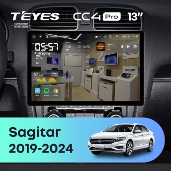 Штатная магнитола Teyes CC4 Pro 8/128 Volkswagen Sagitar (2019-2024) (13")