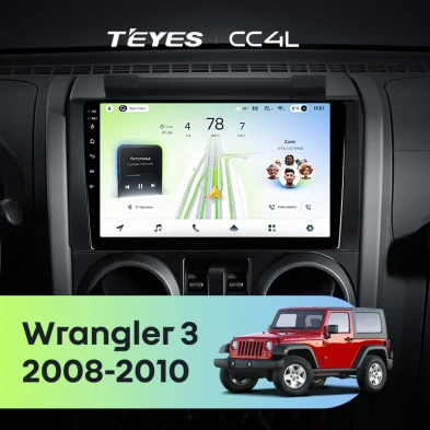 Штатная магнитола Teyes CC4L 6/64 Jeep Wrangler 3 JK (2008-2010) F1