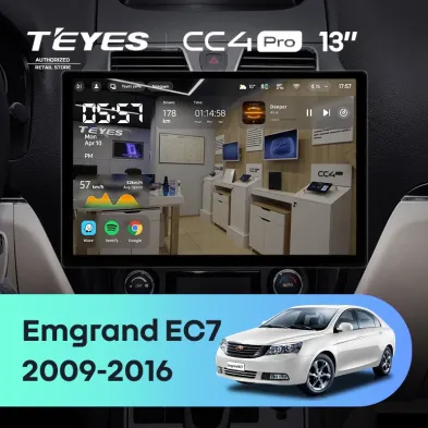 Штатная магнитола Teyes CC4 Pro 8/128 Geely Emgrand EC7 1 (2009-2016) (13")