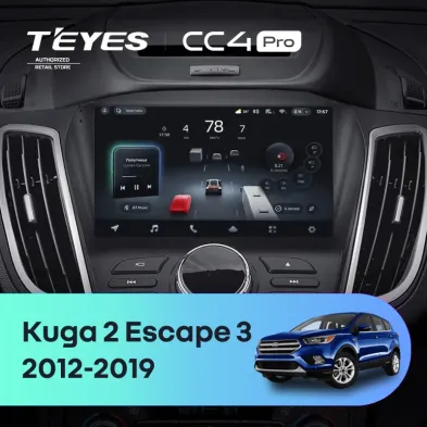 Штатная магнитола Teyes CC4 Pro 8/128 Ford Escape 3 (2012-2019) Тип-B