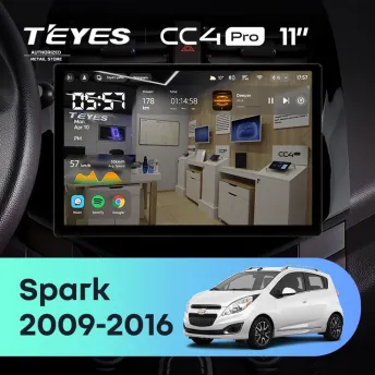 Штатная магнитола Teyes CC4 Pro 8/128 Chevrolet Spark M300 (2009-2016) F1 (11")