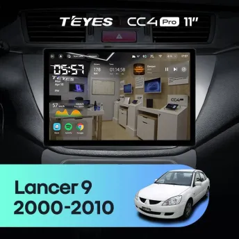 Штатная магнитола Teyes CC4 Pro 8/128 Mitsubishi Lancer 9 CS (2000-2010) (11")