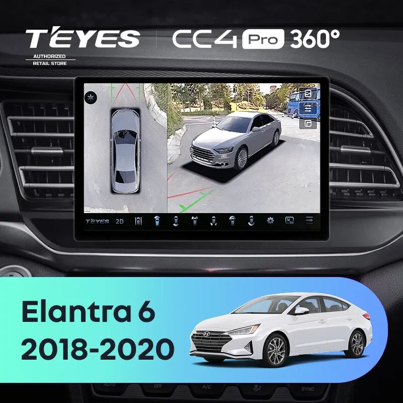 Штатная магнитола Teyes CC4 Pro 360 12/256 Hyundai Elantra 6 (2018-2020) Тип-B (11")
