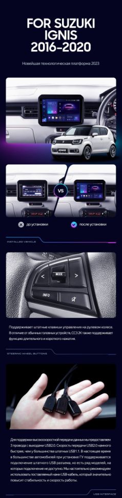 Штатная магнитола Teyes CC3 4/32 Suzuki Ignis (2016-2020)