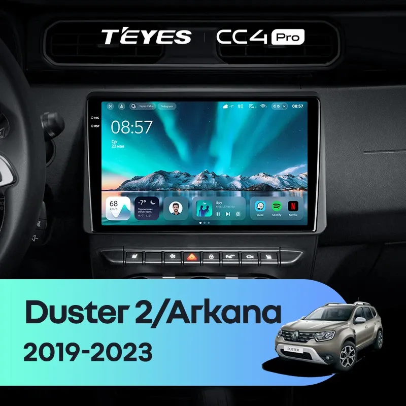 Штатная магнитола Teyes CC4 Pro 8/128 Renault Arkana (2019-2023) F2