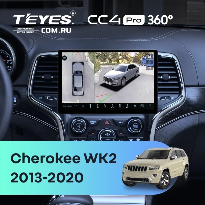 Штатная магнитола Teyes CC4 Pro 360 8/128 Jeep Grand Cherokee WK2 (2013-2020) F3 (11")