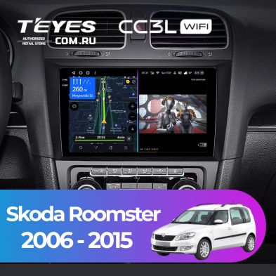 Штатная магнитола Teyes CC3L WiFi 2/32 Skoda Roomster (2006-2015)