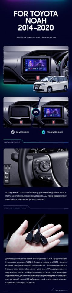 Штатная магнитола Teyes CC3L 4/32 Toyota Esquire 1 (2014-2020) Правый руль