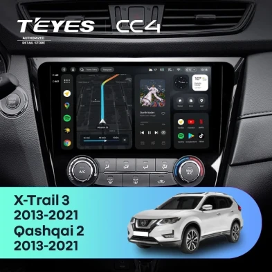 Штатная магнитола Teyes CC4 8/128 Nissan X-Trail 3 T32 (2013-2021) F2 климат контроль Тип-C